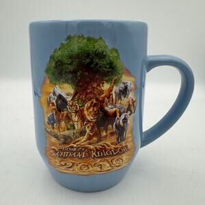 Disney Animal Kingdom 2010 Tree of Life Mug Blue Wildlife Ceramic Souvenir